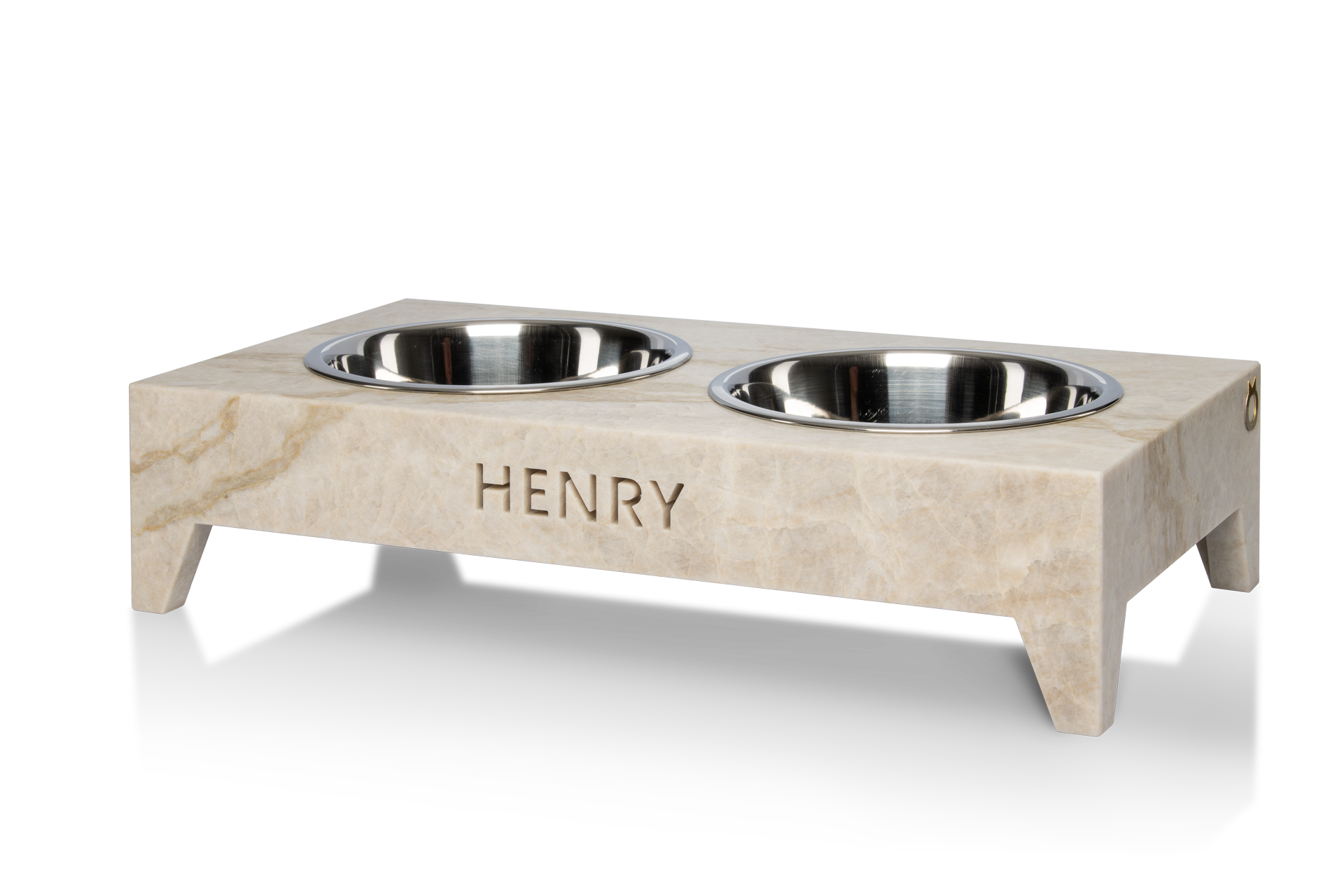 Hundenapf_doppel_Bahia Beige Quarzit