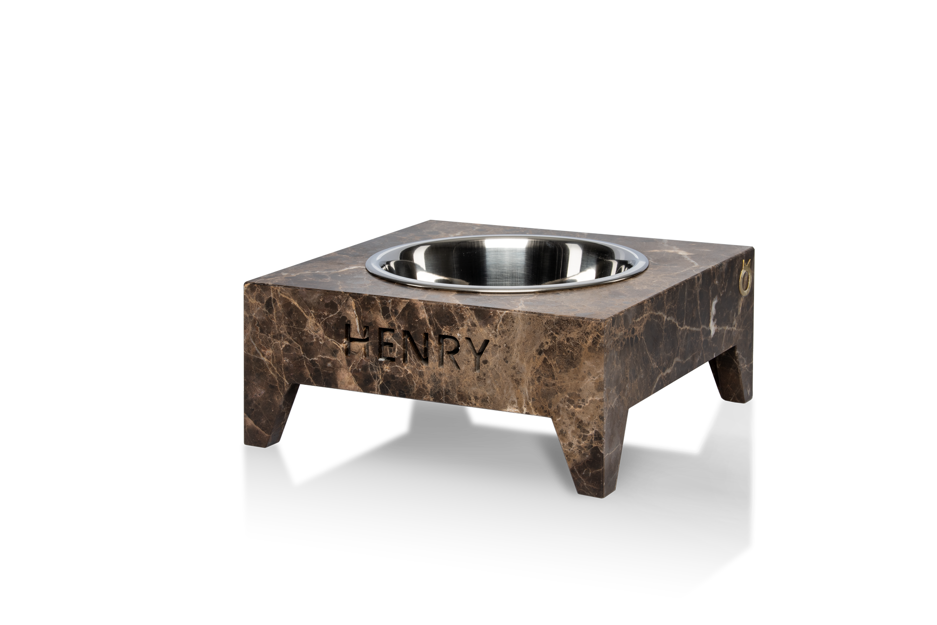 Hundenapf_einzeln_Emperador Dark Marmor